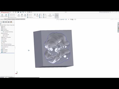 Geomagic for SOLIDWORKS creating a mold block with Autosurface