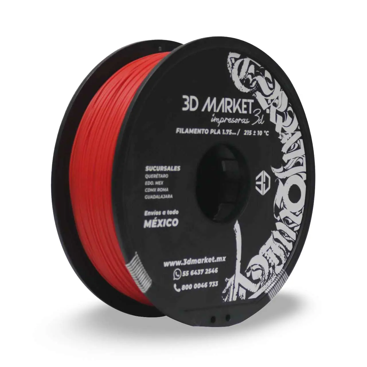 Filamento pla economico rojo para impresora 3d en 3DMARKET