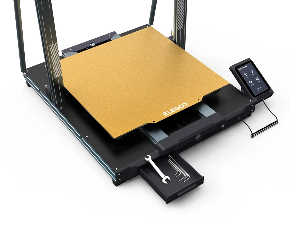Cajones en la base para almacenar herramientas -Elegoo neptune 3 max