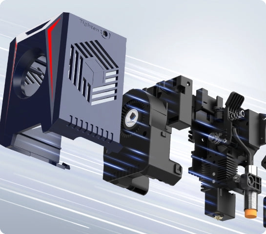 Sistema de extrusión actualizado con doble engranaje Anycubic Kobra 2