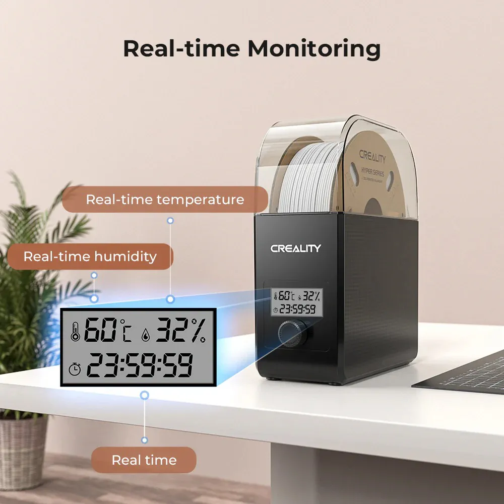 Secador de Filamento Creality 2.0 Monitoreo en Tiempo Real