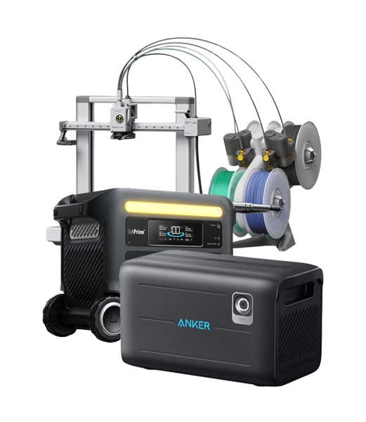 16 Impresoras A1 Combo Bambu Lab + Anker SOLIX F2600 + Anker SOLIX BP2600