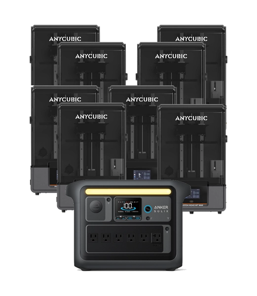 8 Impresoras Photon Mono M7 Max Anycubic + Anker SOLIX F2600
