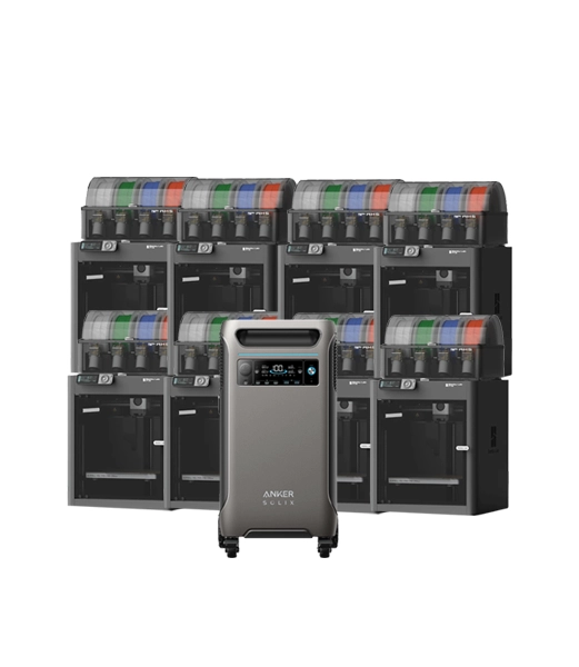 8 Impresoras P1S COMBO Bambu Lab + Anker SOLIX F3800